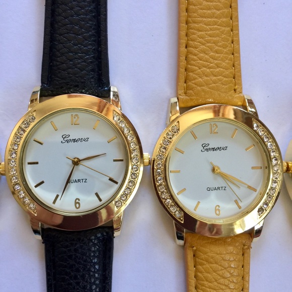 Geneva Accessories - 🔥SOLD OUT! ESPRESSO RHINESTONE QUARTZ WATCHES